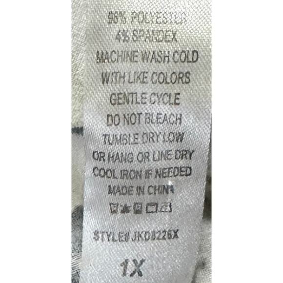 Vibe Dress Women Plus 1X Brown Pink Blue Floral Short Sleeve Stretch Round Neck - Picture 5 of 9